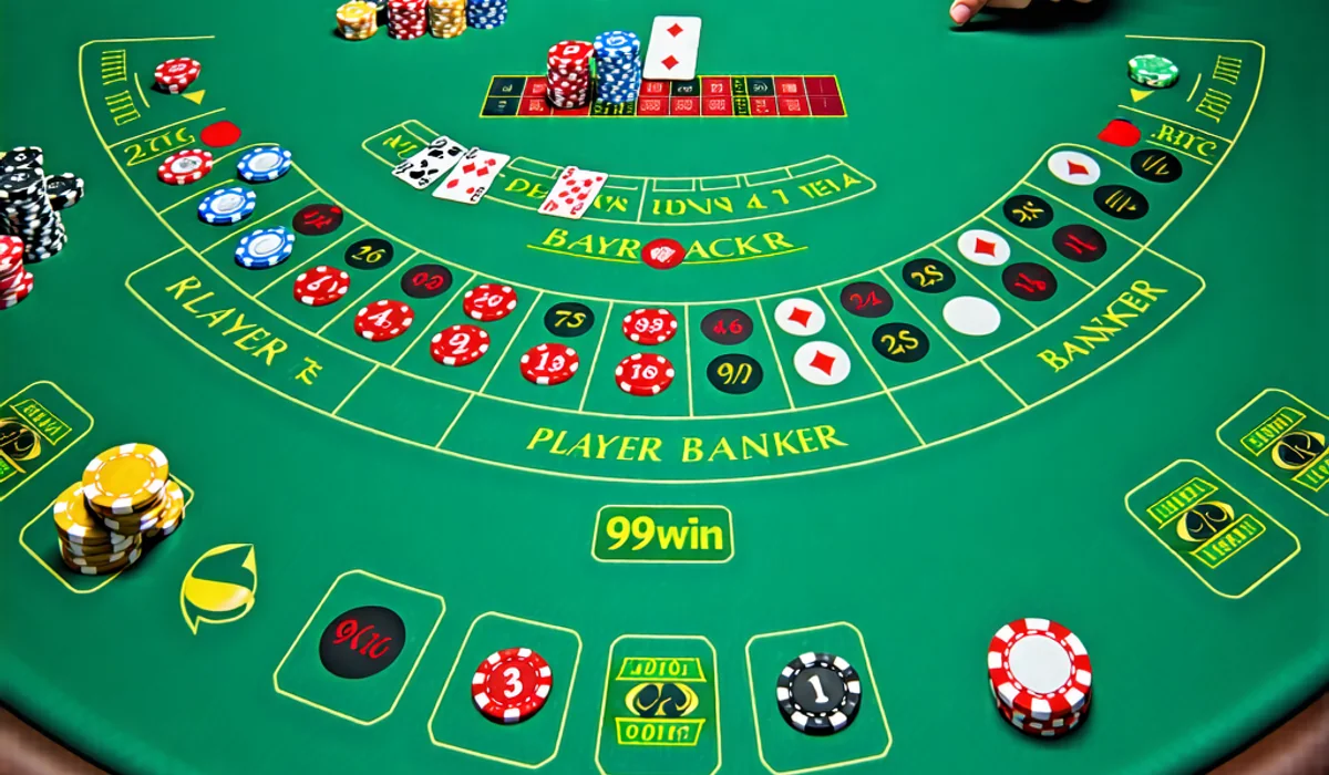 Giao diện chơi Baccarat trực tuyến 99win trên máy tính