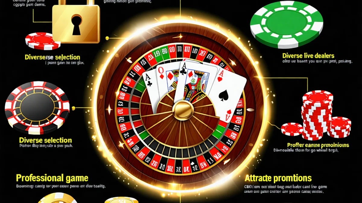 Hình ảnh tổng quan các lợi ích khi chơi sòng bạc trực tiếp tại 99win, bao gồm an toàn, đa dạng trò chơi và hỗ trợ 24/7