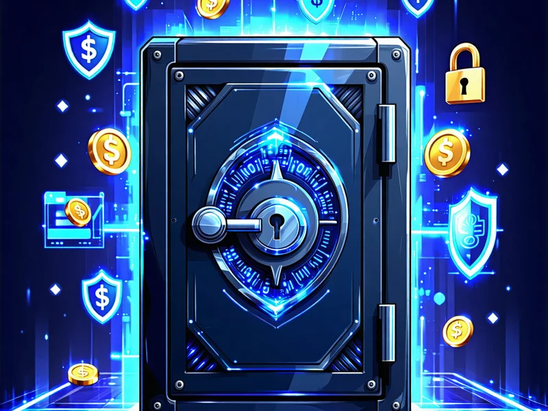 Biểu tượng két sắt và tiền tệ, minh họa an toàn quỹ và giao dịch tài chính tại 99win