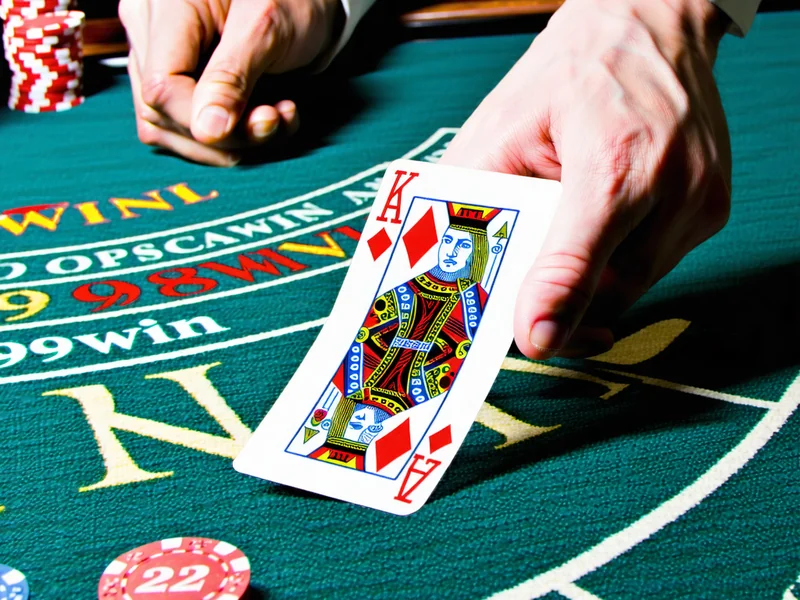 Bàn Blackjack với người chia bài tại 99win
