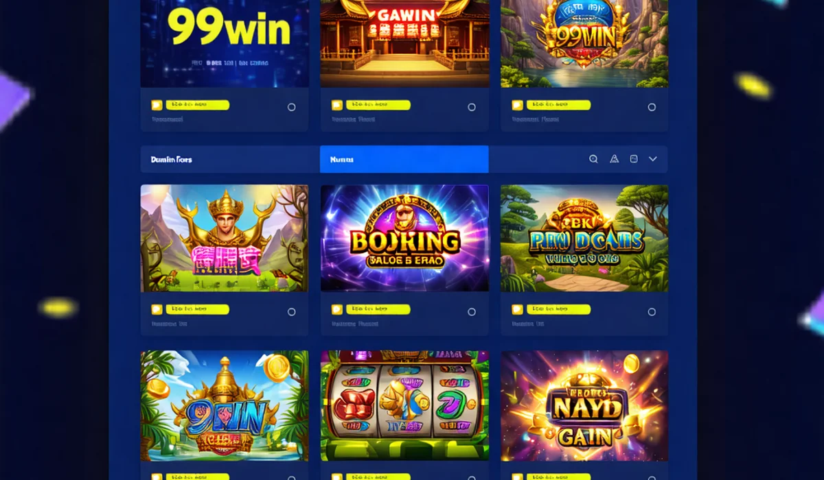 Giao diện tổng quan các danh mục trò chơi tại sảnh game 99win