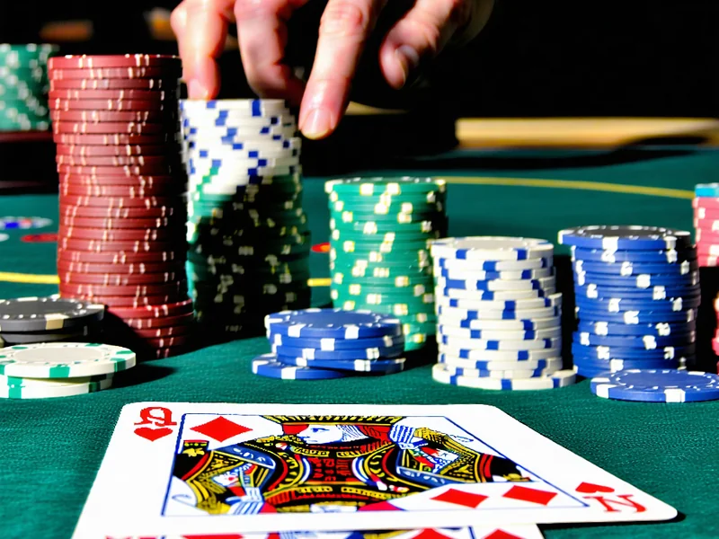 Bàn Poker với các quân bài và chip tại 99win