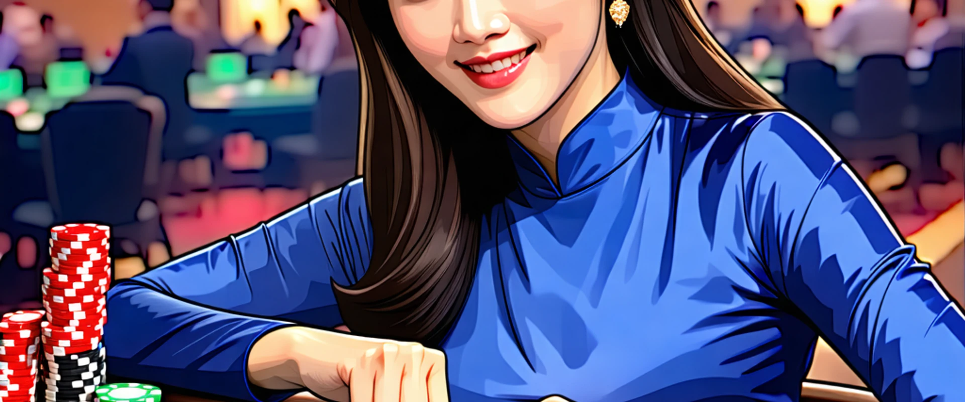Dealer trực tiếp chuyên nghiệp của 99win đang chia bài Baccarat trong một không gian sòng bạc sang trọng, với ánh đèn vàng ấm áp và logo 99win nổi bật.