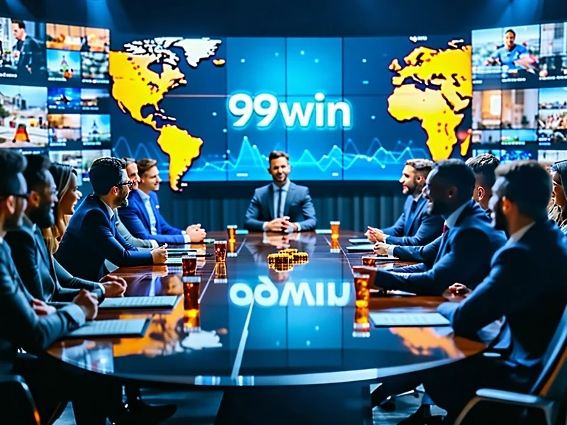 Đội ngũ 99win và đối tác truyền thông đang thảo luận chiến lược, biểu tượng của sự hợp tác quảng bá