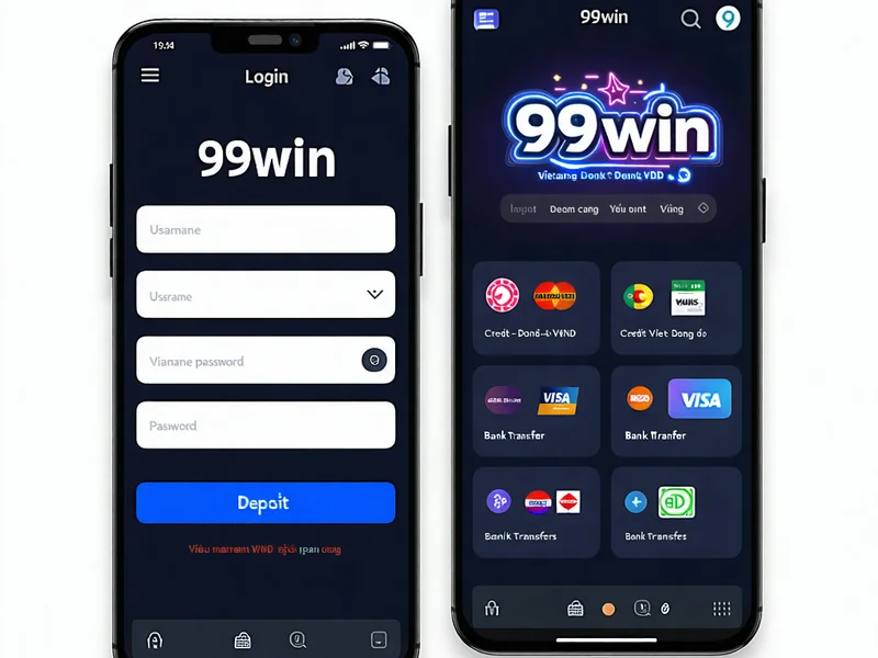 Người chơi đang đăng nhập vào tài khoản 99win và thực hiện giao dịch nạp tiền an toàn