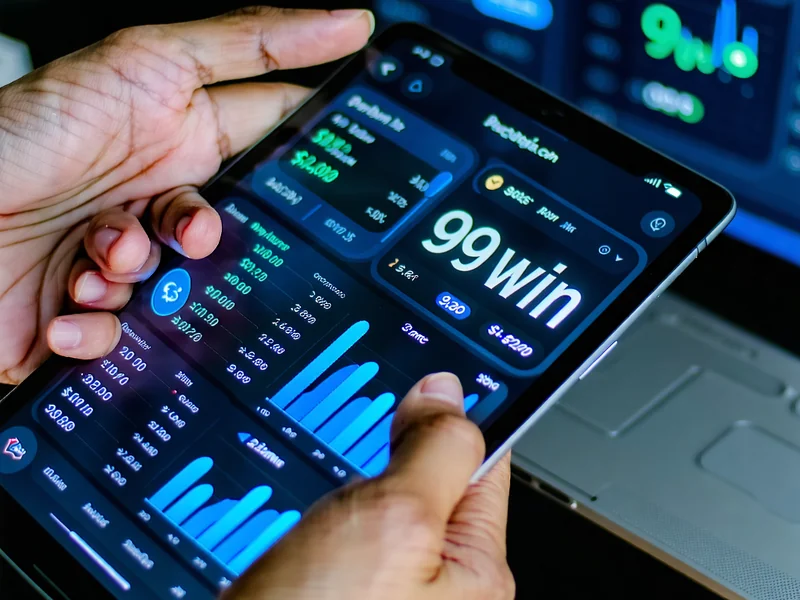 Người chơi quản lý tài chính trên ứng dụng 99win