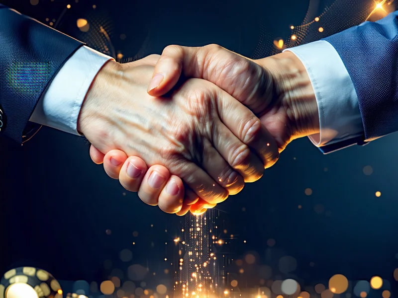 Hai người đang bắt tay, tượng trưng cho sự tin cậy và hợp tác bền vững giữa 99win và các đối tác